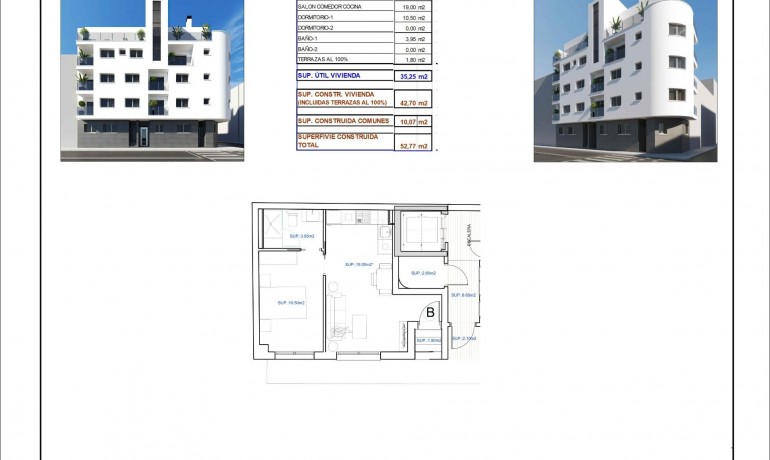 Nouvelle construction - Appartement / Flat -
Torrevieja - Centro