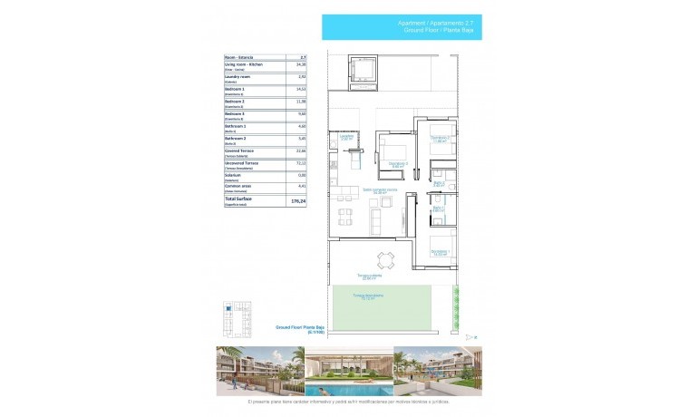 Nieuwbouw - Appartement / Flat -
Pilar de la Horadada* - Playa de las Higuericas