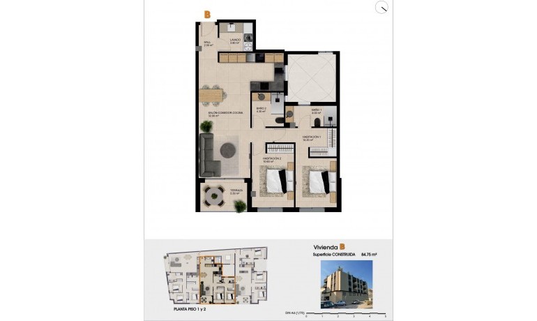 Nieuwbouw - Appartement / Flat -
Catral* - pueblo