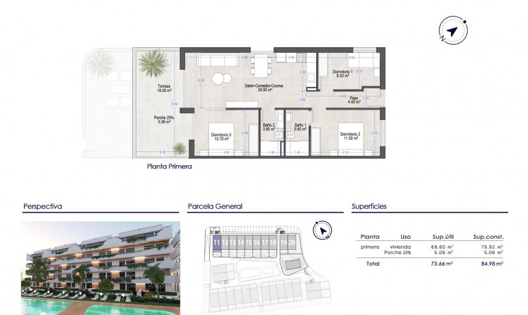 Nouvelle construction - Appartement / Flat -
San Javier* - Santiago De La Ribera